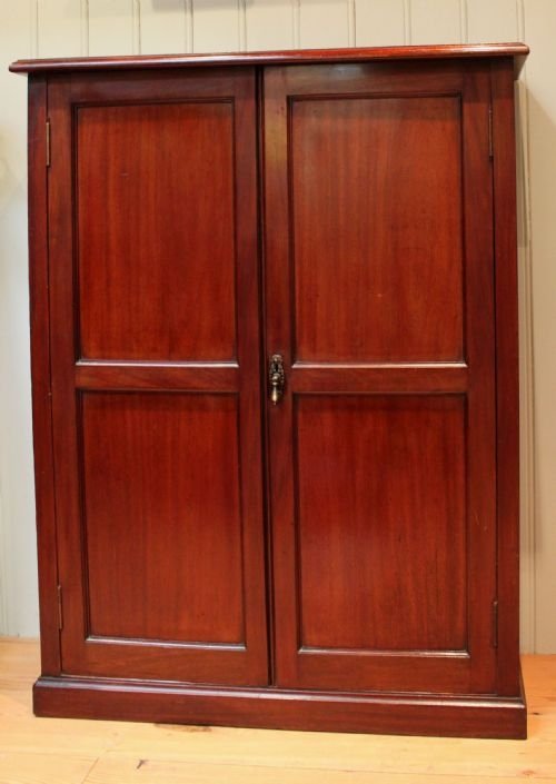 Narrow Two Door Mahoagany Side Cabinet