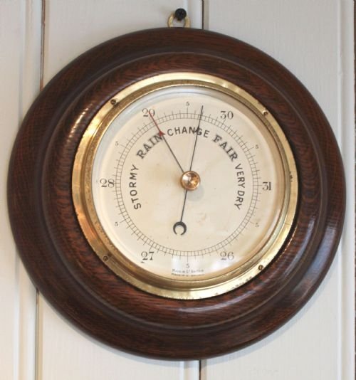 Oak Aneroid Barometer