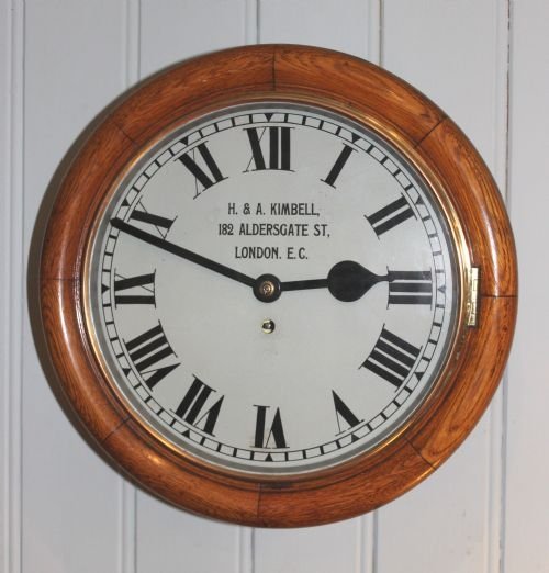 Golden Oak Fusee Dial /School Clock