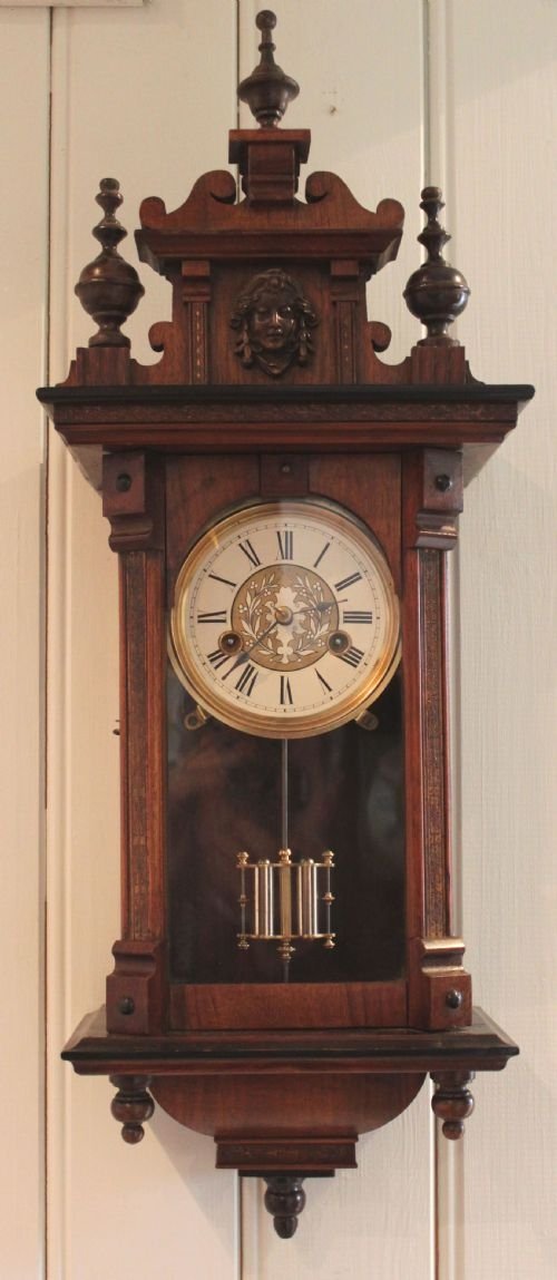 Small Vienna Regulator Style Wall Clock