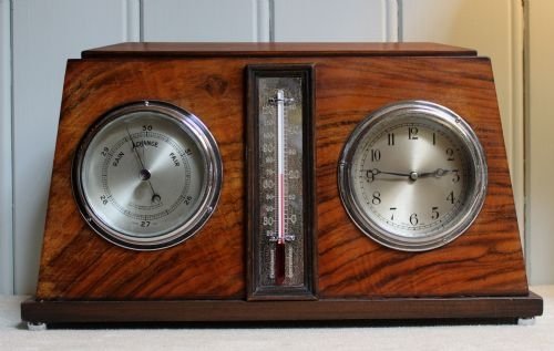 *Clock, Thermometer and Barometer Combination