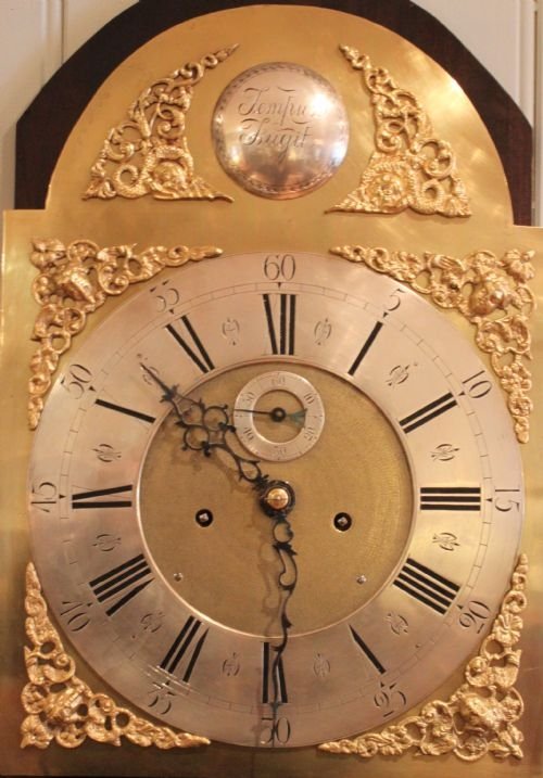 fig 1. small mahogany longcase clock