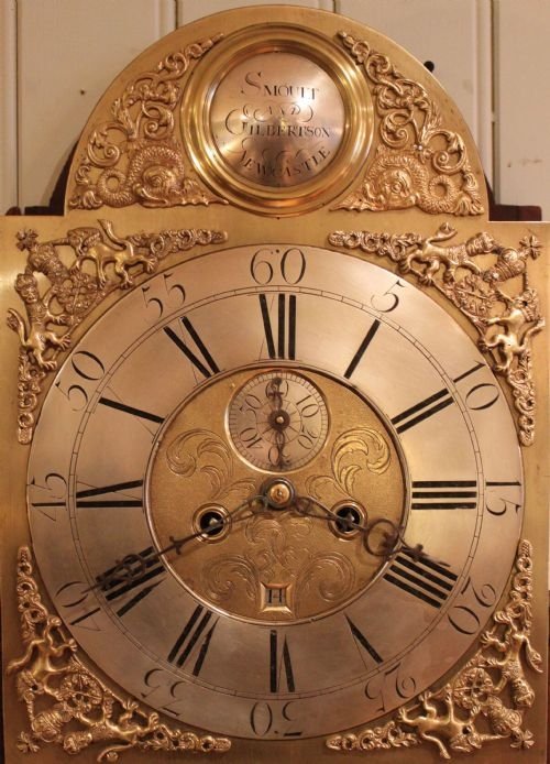 fig 1. mahogany cased longcase clock