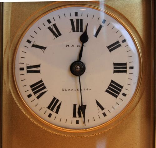 fig 1. unusual oval timepiece carriage clock