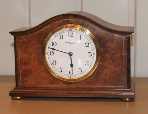 Burr Walnut Mantel Clock