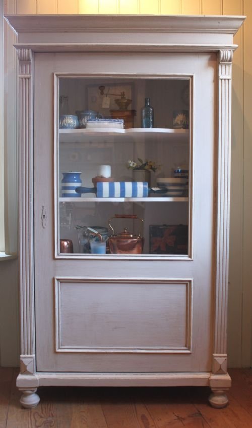 Continental Painted Glazed Cabinet