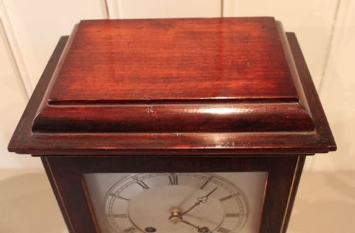fig 1. small mahogany bracket clock by Lenzkirch