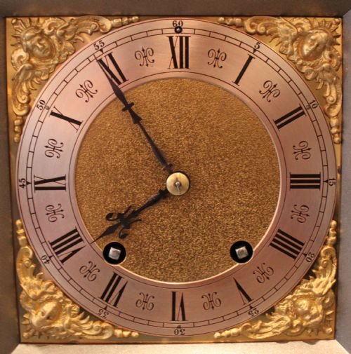 fig 1. burr walnut ting tang bracket clock by Lenzkirch