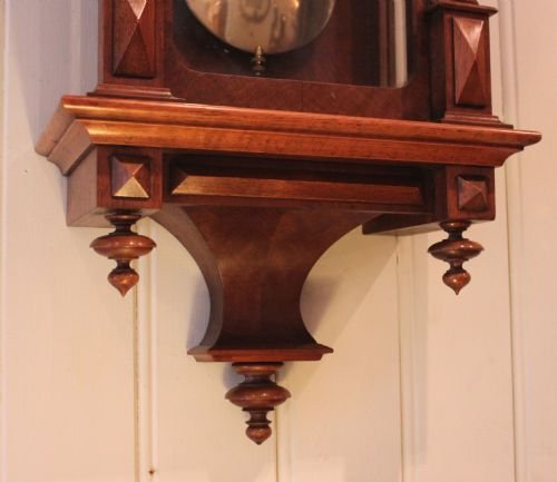 fig 1. walnut regulator style wall clock