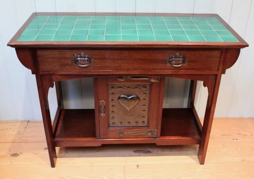 Arts and Crafts Tile Top Washstand