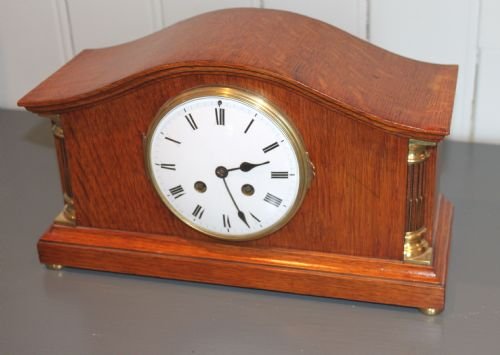 Golden Oak Mantel Clock