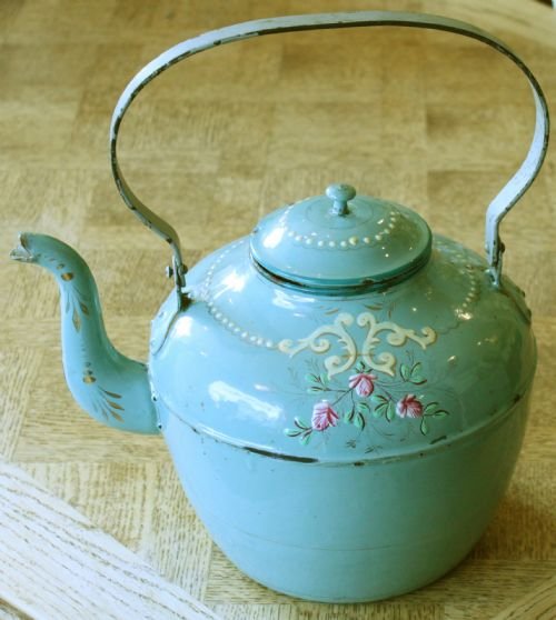French Vitreous Enamel Kettle
