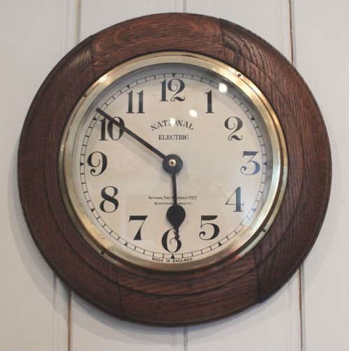 Oak Electric Wall Clock