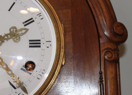 fig 1. fine Westminster chime walnut wall clock (France, c. 1900)