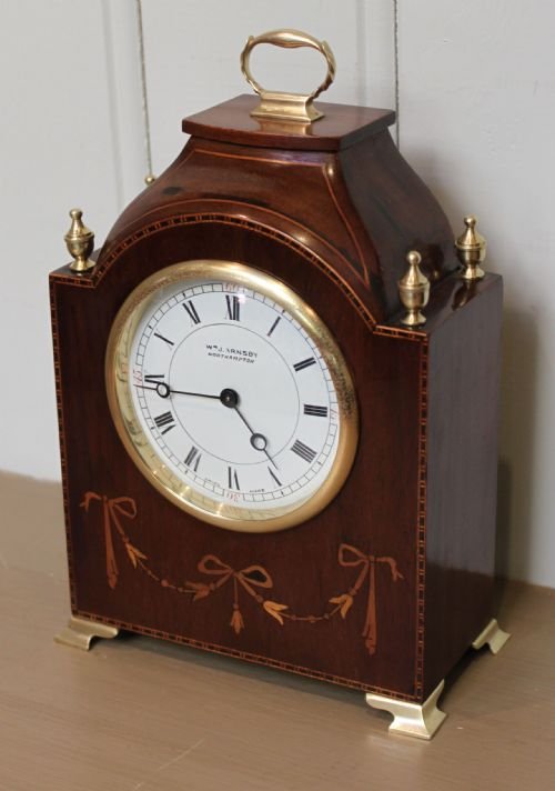 Mahogany and Inlay Miniature Bracket Clock