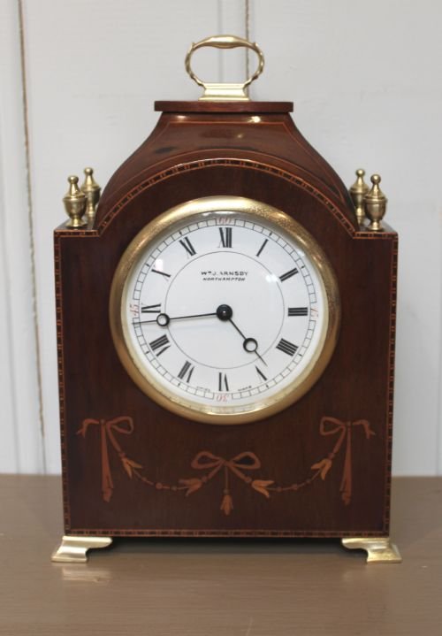 fig 1. Mahogany and inlay miniature bracket clock