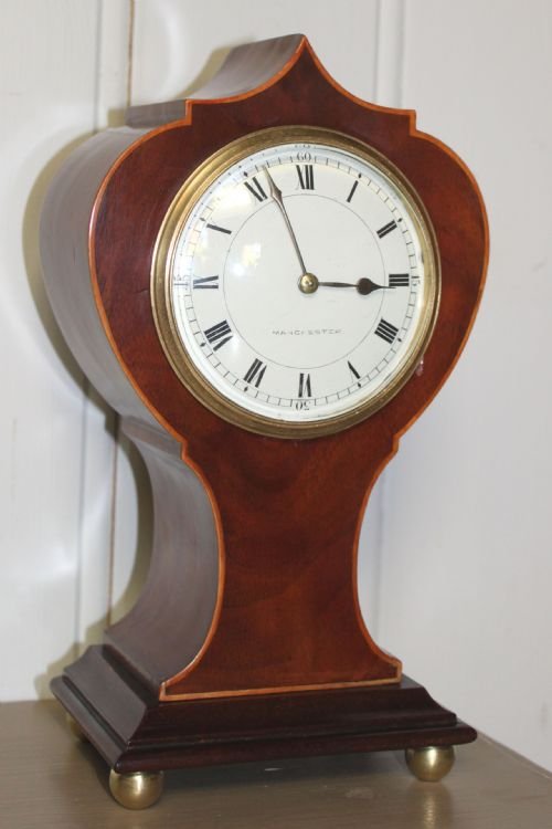 Edwardian Mahogany  Balloon Clock