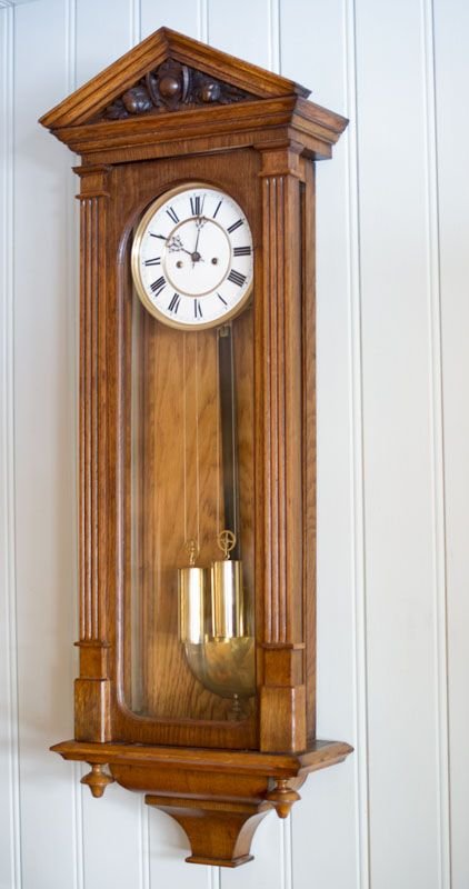 Solid Oak Vienna Regulator Wall Clock