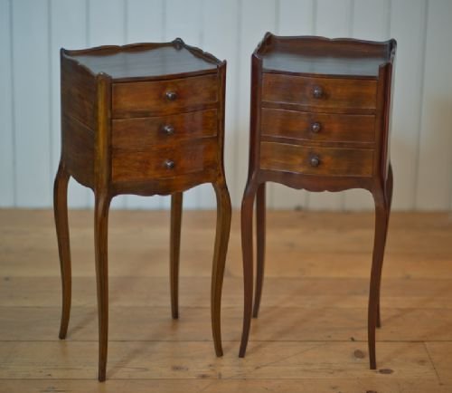 Matched Pair of French Bedside Cabinets