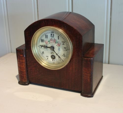 Small Oak Mantel Clock