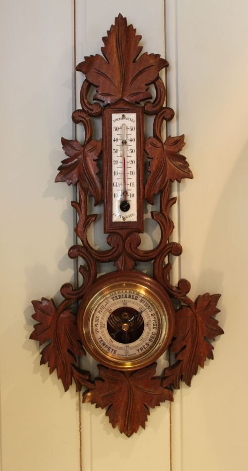 Small French Alpine Aneroid Barometer