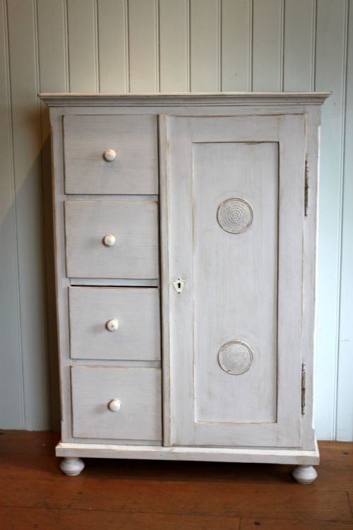 Continental Painted Pine Storage Cupboard