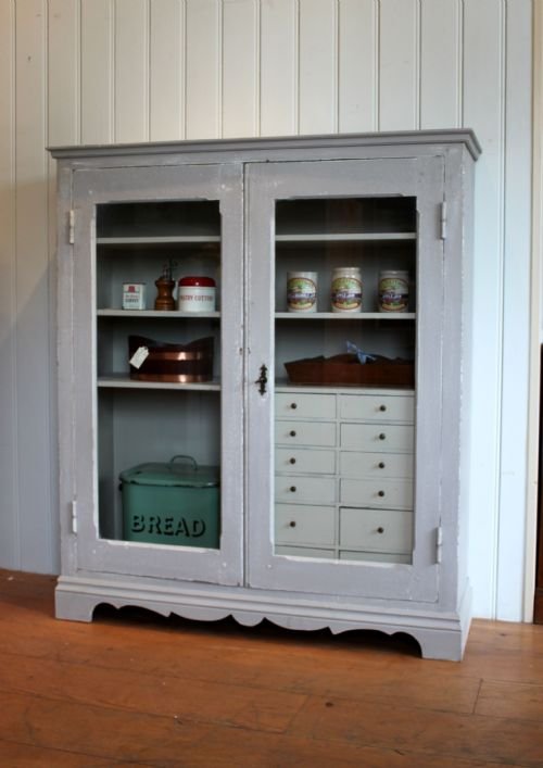 Victorian Painted Pine Glazed Cabinet