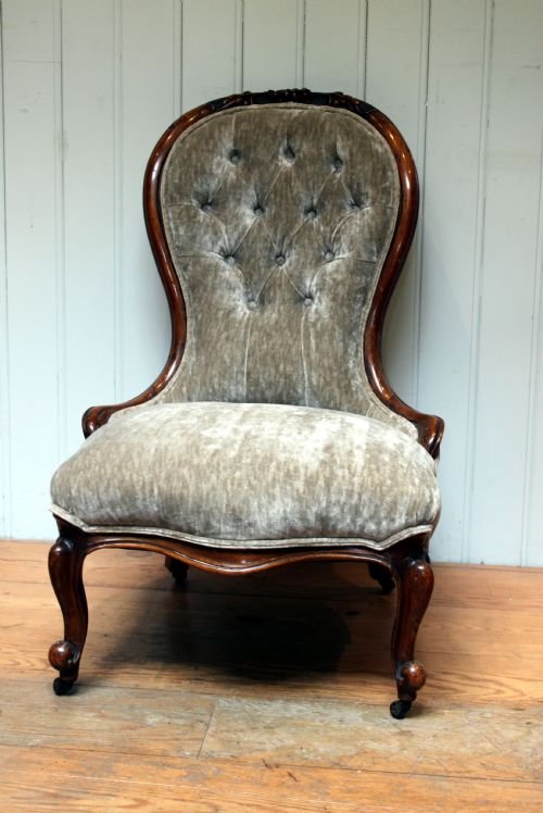 Walnut Balloon Back Occasional Chair 
