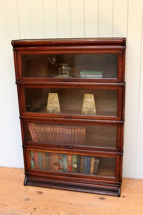 1920s Oak Globe Wernicke Style Bookcase
