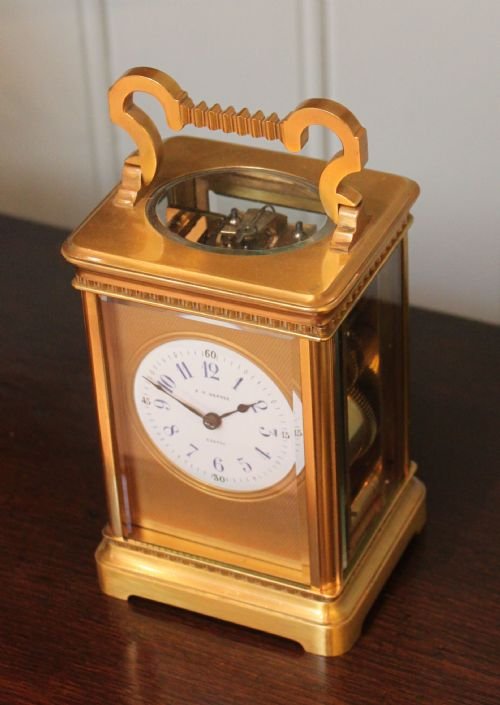 fig 1. Arts and Crafts Influenced Striking Carriage Clock