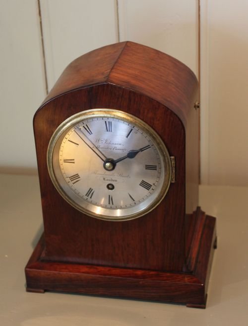 fig 1. London Made William IV Rosewood Library Timepiece Bracket Clock
