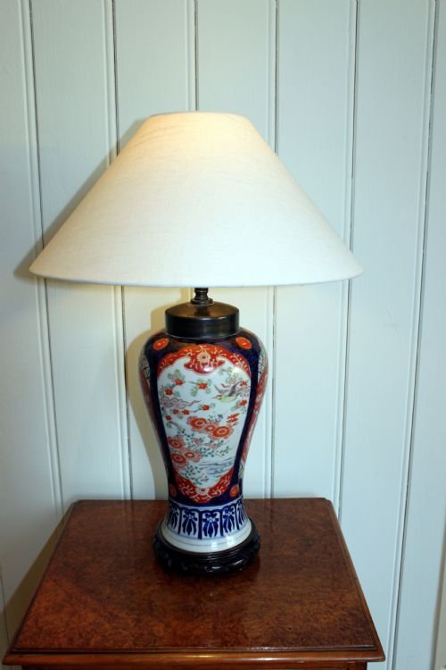 Late 19th Century Japanese Vase Converted Into a Table Lamp