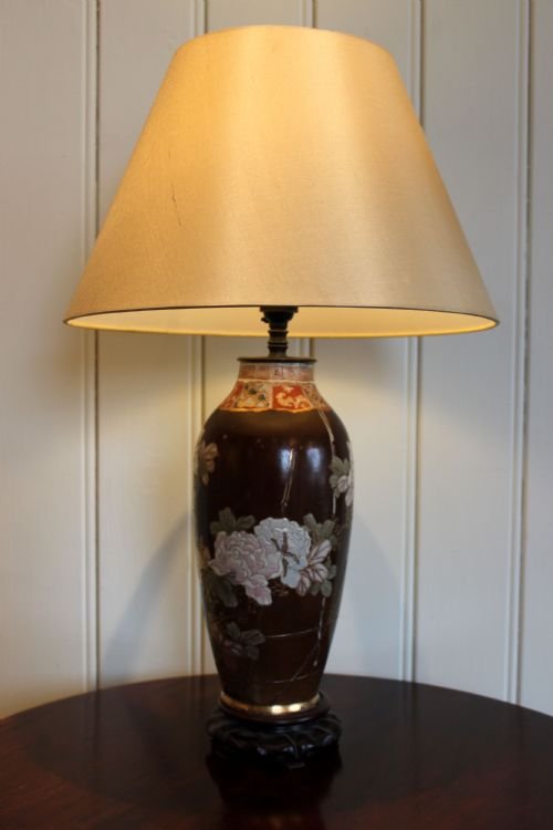 Japanese Vase Converted Into a Table Lamp
