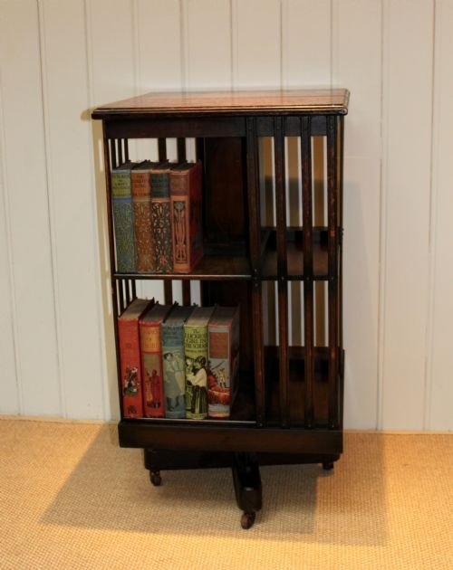 Solid Oak Revolving Bookcase