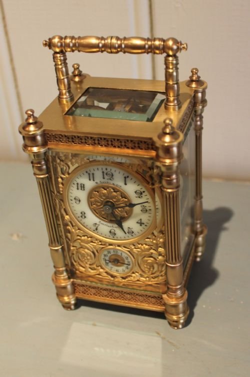 fig 1. Ornate Alarm Carriage Clock 