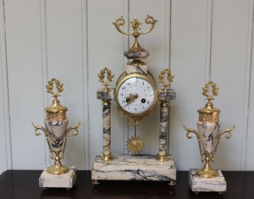 French Empire Clock Garniture