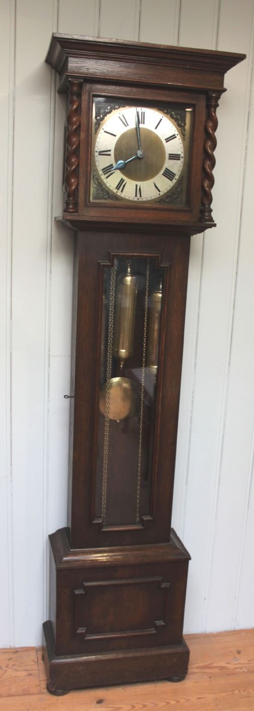 fig 1. Small Oak Longcase Clock