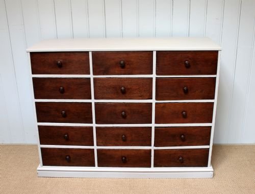 Late 19th Century French Painted Pine and Oak Drawers 
