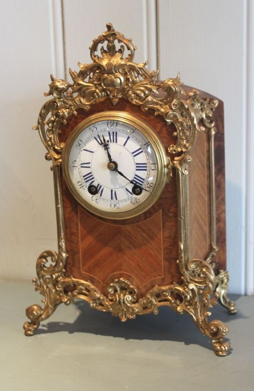 Burr Walnut and Kingwood Bracket Clock