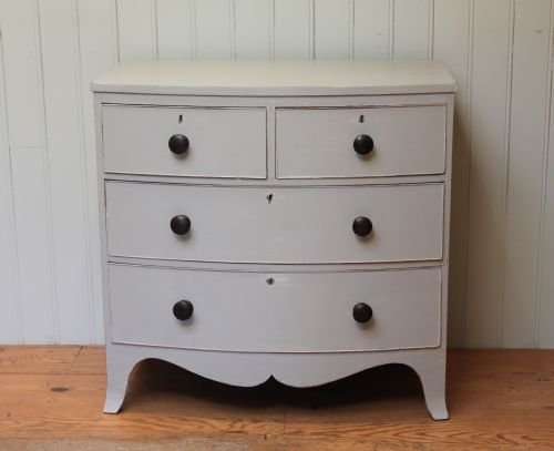 Painted Bow Front Chest of Drawers