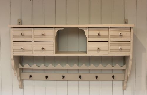 French Painted Pine Wall Unit