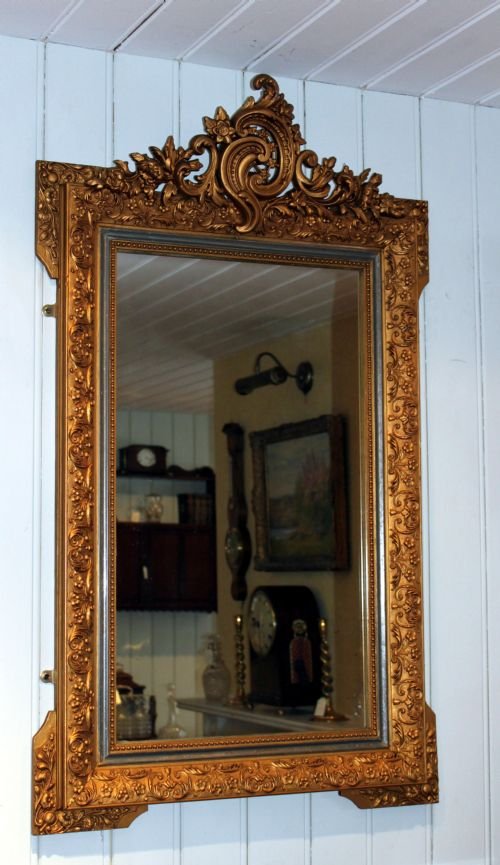 Late 19th French Century Giltwood Wall Mirror