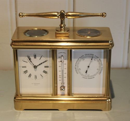 Brass Combination Carriage Clock