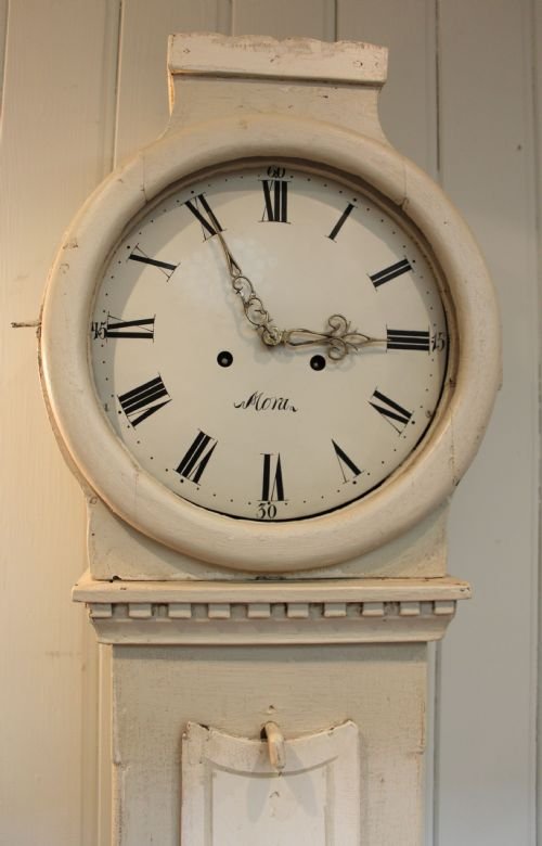 fig 1. Swedish Painted Mora Longcase Clock