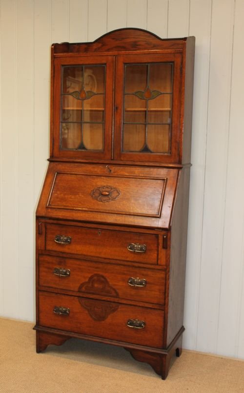 Oak Bureau Bookcase  


