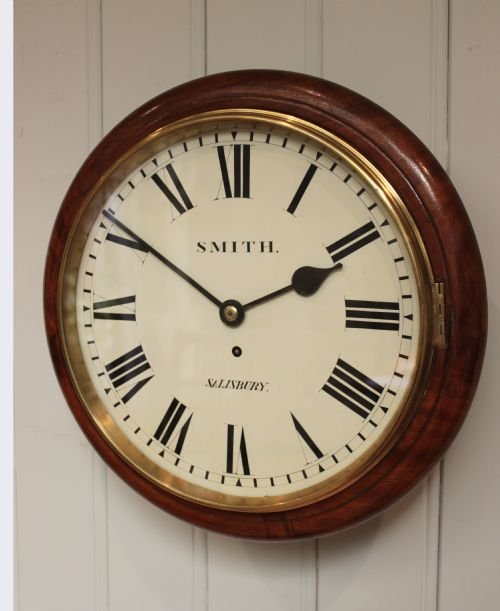 Mahogany Cased Fusee Dial Clock
