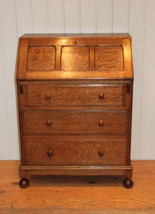 Solid Oak Fall Front Bureau  
