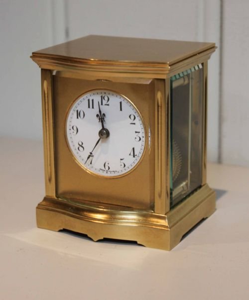 Sepentine Fronted Travelling Clock