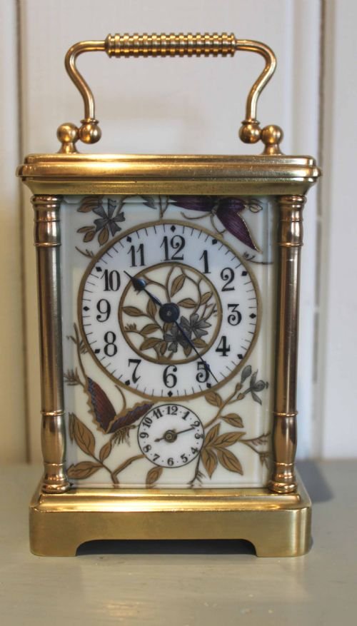 fig 1. Aesthetic Period Cermaic Panel Carriage Clock