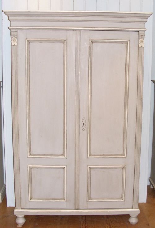 Painted Pine Two Door Wardrobe